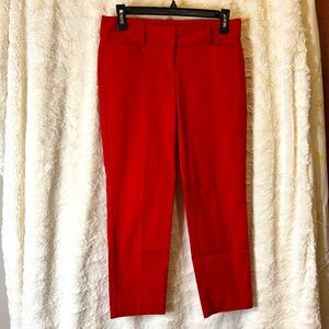 Ann Taylor LOFT Original Ankle Pants Women's Size 0 Petite, Red